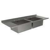 double bowl catering sink