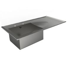 inset catering sink with drainer