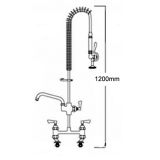 pot wash tap with pan filler and hot and cold supply