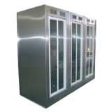 3 stainless steel shower cubicles