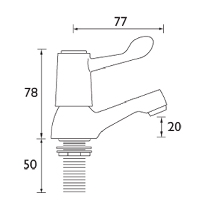 basin taps with lever operation