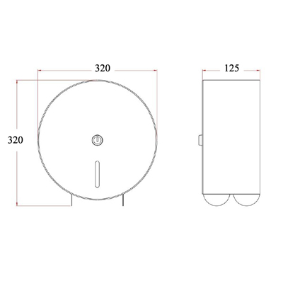 maxi jumbo toilet roll holder dimensions