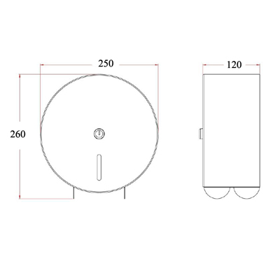 mini jumbo toilet roll holder dimensions