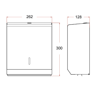 polished stainless steel towel dispenser dimensions