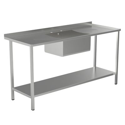 Single Bowl Double Drainer Catering Sink Unit image