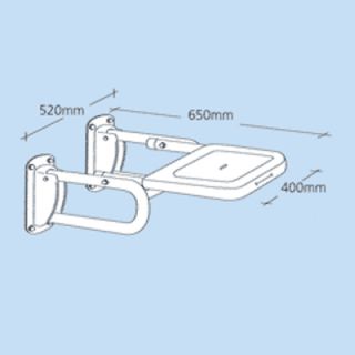 Shower Seat 650mm Projection image