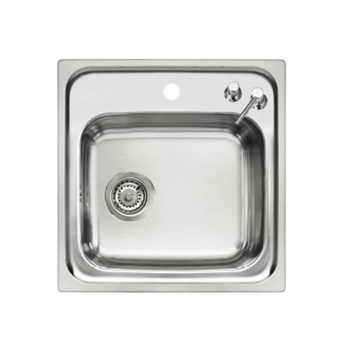 Small Single Bowl Inset Sink with Soap Dispenser image