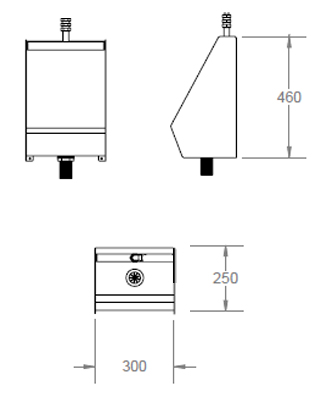 picture of stainless steel bowl urinal dimensions