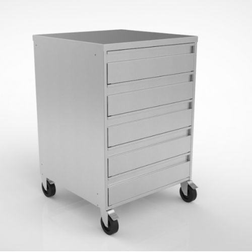 Stainless Steel Five Drawer Trolley image