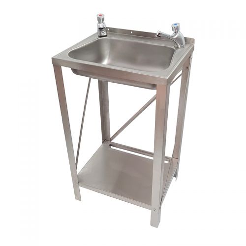 Stainless Steel Freestanding Wash Basin On Frame image