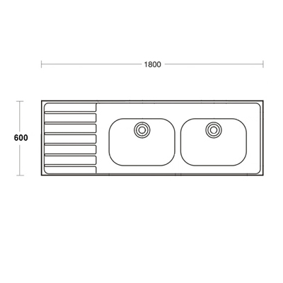 double bowl htm64 hospital sink top