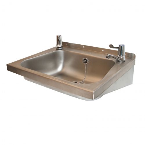 Stainless Steel Wash Hand Basin With Lever Taps image